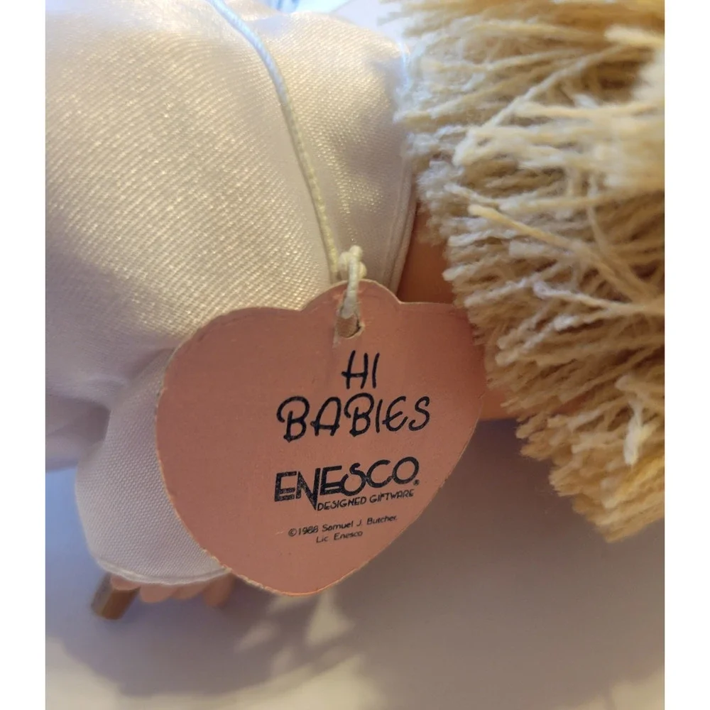 Vintage 1988 Enesco Hi Babies Precious Moments Baptismal Doll with Cross‎ 5